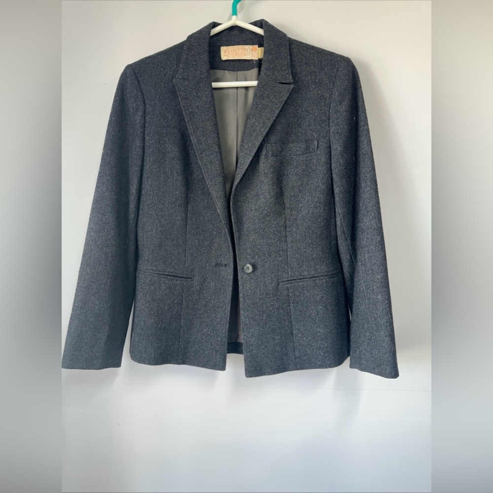 Pendleton Gray Tailored Blazer Classic Style - image 1